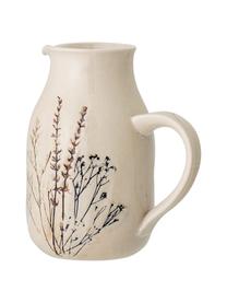Brocca fatta a mano con motivo erba Bea, 1.5 L, Gres, Beige, 1.5 L