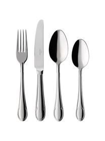Set 24 posate dal design raffinato per 6 persone Mademoiselle, Acciaio inossidabile, Argentato lucido, Set in varie misure