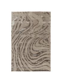 Handgetuft kortpolig vloerkleed Winola met hoog-laag structuur, Taupe, B 160 x L 230 cm (maat M)