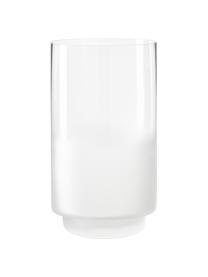 Wazon ze szkła dmuchanego Milky, Szkło, Transparentny, biały, Ø 14 x W 25 cm