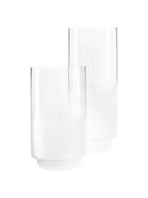 Ručně foukaná váza Milky, Sklo, Transparentní, bílá, Ø 14 cm, V 25 cm