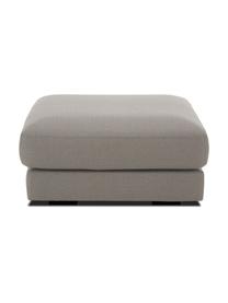 Voetenbank Tribeca, Bekleding: polyester, Zitvlak: schuimvulling, vezelmater, Frame: massief grenenhout, Poten: massief gelakt beukenhout, Geweven stof donkergrijs, B 80 x H 40 cm
