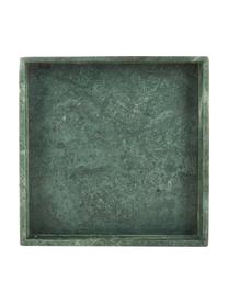 Decoratief marmeren dienblad Venice, Marmer, Groen, gemarmerd, B 30 x D 30 cm