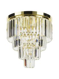 Krištáľová stropná lampa Gracja, Odtiene zlatej, priehľadná, Ø 40 x V 40 cm