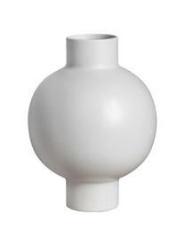 Vase de forme organique Oshima, Grès cérame, Blanc, Ø 21 x haut. 28 cm