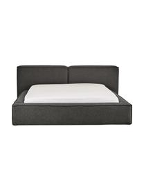Polsterbett Lennon mit Stauraum, Bezug: 100% Polyester Der hochwe, Gestell: Massives Kiefernholz, FSC, Füße: Holz, FSC-zertifizert, Ku, Webstoff Anthrazit, B 160 x L 200 cm