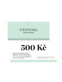 Dárková karta, Jemný papír, vysoce kvalitní obálka, Bílá, zelená, 500