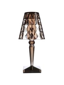 Mobilna lampa stołowa LED Battery, Tworzywo sztuczne, Jasny brązowy, transparentny, Ø 17 x W 37 cm