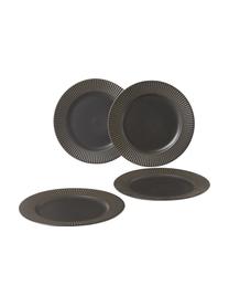 Sada porcelánového nádobí Goya, pro 4 osoby (12 dílů), Porcelán, Antracitová, Pro 4 osoby (16 dílů)