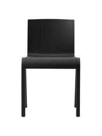 Houten stoel Ready Dining van eikenhout, Frame: gelakt eikenhout, Poten: gelakt eikenhout, Zwart, B 47 x H 50 cm