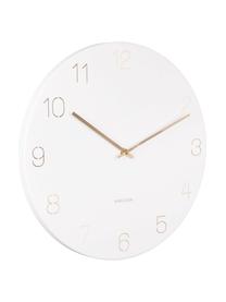 Reloj de pared Charm, Metal recubierto, Blanco, Ø 40 cm