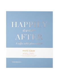 Fotoalbum Happily Ever After, Blau, Weiß, Silberfarben, Schwarz, 26 x 32 cm