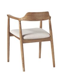 Stolička s opierkami Alis, Béžová, jaseňové drevo, Š 59 x V 78 cm
