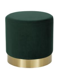 Tabouret velours vert Orchid, Revêtement : vert clair Socle : couleur dorée, Ø 38 x haut. 38 cm