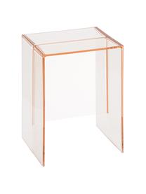Design Beistelltisch Max-Beam, Durchfärbtes, transparentes Polypropylen, Rosa, B 33 x H 47 cm