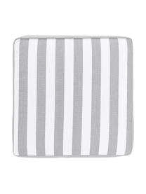Coussin de chaise rayures grises Timon, Gris, blanc, larg. 40 x long. 40 cm