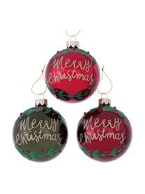 Set palline di Natale fatte a mano Merry 12 pz, Rosso, verde, Ø 8 cm