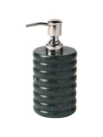 Dosificador de jabón de mármol Orta, Recipiente: mármol, Dosificador: plástico, Mármol verde, Ø 8 x Al 17 cm