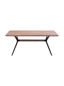 Table bois de noyer massif Downtown, différentes tailles, Brun, noir, larg. 180 x prof. 90 cm