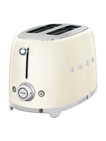 Kompakt Toaster 50's Style, Edelstahl, lackiert, Cremeweiß, glänzend, B 31 x T 20 cm