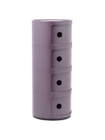 Design Container Componibili 4 Modules in Violette, Kunststoff, Greenguard-zertifiziert, Violette, Ø 32 x H 77 cm