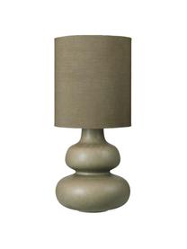 Große Tischlampe Dandie aus Keramik, Lampenschirm: Stoff, Lampenfuß: Keramik, Grün, Ø 26 x H 60 cm