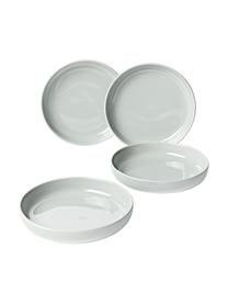 Porzellan Geschirr-Set Nessa, 4 Personen (12-tlg.), Hochwertiges Hartporzellan, Hellgrau, 4 Personen (12-tlg.)