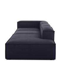 Modulare XL-Ottomane Lennon, Bezug: 100% Polyester Der strapa, Gestell: Massives Kiefernholz, FSC, Füße: Kunststoff, Webstoff Dunkelblau, B 357 x T 119 cm, Rückenlehne rechts