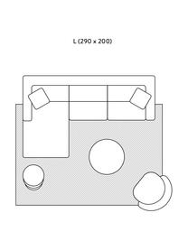 Alfombra de diseño Lunel, Parte superior: 85% polipropileno, 15% po, Reverso: yute, Beige, crema, An 200 x L 290 cm (Tamaño L)