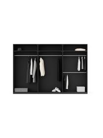 Modularer Drehtürenschrank Simone, 300 cm Breite, mehrere Varianten, Korpus: Spanplatte, FSC-zertifizi, Walnussholz-Optik, Schwarz, Basic Interior, Höhe 200 cm