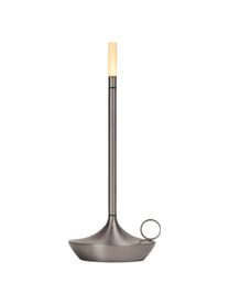 Mobilna lampa stołowa LED z funkcją przyciemniania Wick, Odcienie grafitu, Ø 12 x W 26 cm