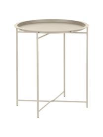 Runder Tablett-Tisch Sangro aus Metall, Metall, pulverbeschichtet, Beige, Ø 46 x H 52 cm