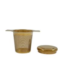 Sitko do herbaty z metalu z pokrywką Universal, Stal szlachetna, powlekana, Odcienie mosiądzu, S 10 x W 8 cm
