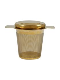 Sitko do herbaty z metalu z pokrywką Universal, Stal szlachetna, powlekana, Odcienie mosiądzu, S 10 x W 8 cm