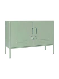 Enfilade en métal avec portes Mustard, Métal, enduit, Vert sauge, larg. 100 x haut. 72 cm