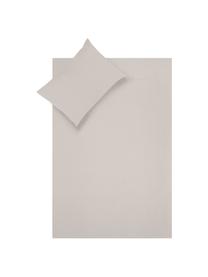 Set lenzuola in raso di cotone taupe Comfort, Tessuto: raso Densità del filo 250, Taupe, 240 x 300 cm + 2 federe 50 x 80 cm
