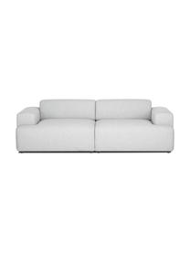 Sofa Melva (3-osobowa), Tapicerka: 100% poliester Dzięki tka, Stelaż: lite drewno sosnowe, cert, Nogi: tworzywo sztuczne, Jasnoszara tkanina, S 238 x G 101 cm
