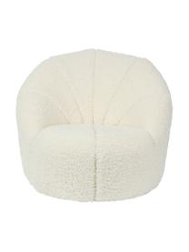 Kinder-Teddysessel Shaggy, Polyester (Teddyfell), Cremeweiß, Ø 54 x H 46 cm