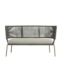 Tuin loungebank Nadin (2-zits), Frame: verzinkt metaal en gelakt, Bekleding: polyester, Groen, 135 x 65 cm