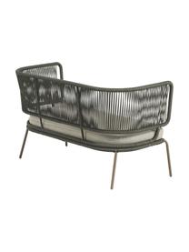 Canapé de jardin 2 places corde tressée Nadin, Gris-vert, larg. 135 x prof. 65 cm