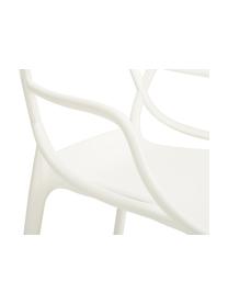 Sedia con braccioli di design bianca Masters 2 pz, Polipropilene, certificato Greenguard, Bianco, Larg. 57 x Alt. 84 cm