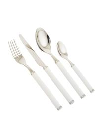 Cubertería de diseño Play! White Pearl, 6 comensales (24 pzas.), Acero inoxidable 18/10, plástico

La cubertería está hecha de acero inoxidable. Por tanto, es duradera, inoxidable y resistente a las bacterias. Además, se puede lavar en el lavavajillas, no destiñe, es fácil de cuidar, no da sabor y es resistente a los ácidos., Plateado, blanco, Set de diferentes tamaños