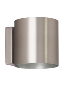 Kleine wandlamp Roda in zilverkleur, Lampenkap: gepoedercoat ijzer, Zilverkleurig, B 10 x H 10 cm