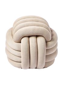 Pouf annodato Twist, Rivestimento: 100% cotone, Beige, Larg. 54 x Alt. 45 cm