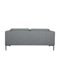 Sofa z metalowymi nogami Emma (2-osobowa), Tapicerka: poliester Dzięki tkaninie, Stelaż: lite drewno sosnowe z cer, Nogi: metal malowany proszkowo, Szara tkanina, S 194 x G 100 cm