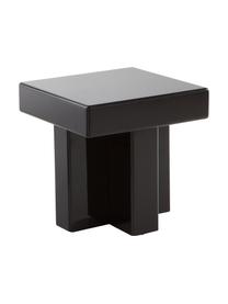 Table d'appoint Crozz, MDF (panneau en fibres de bois à densité moyenne), laqué, Noir, larg. 35 x haut. 43 cm