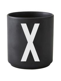 Mug design porcelaine noire Personal (variantes de A à Z), Noir mat, blanc