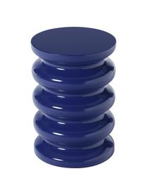 Mesa auxiliar redonda Illy, Tablero de fibras de densidad media (MDF) pintado, Azul oscuro, Ø 35 x Al 50 cm