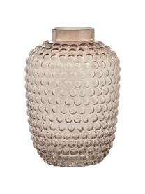Ručně foukaná skleněná váza Dorinia, Sklo, Hnědá, transparentní, Ø 18 cm, V 25 cm