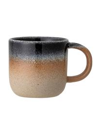 Handgemachte Tasse Aura mit Farbverlauf, Porzellan, Beige- und Blautöne, Ø 8 x H 8 cm, 200 ml